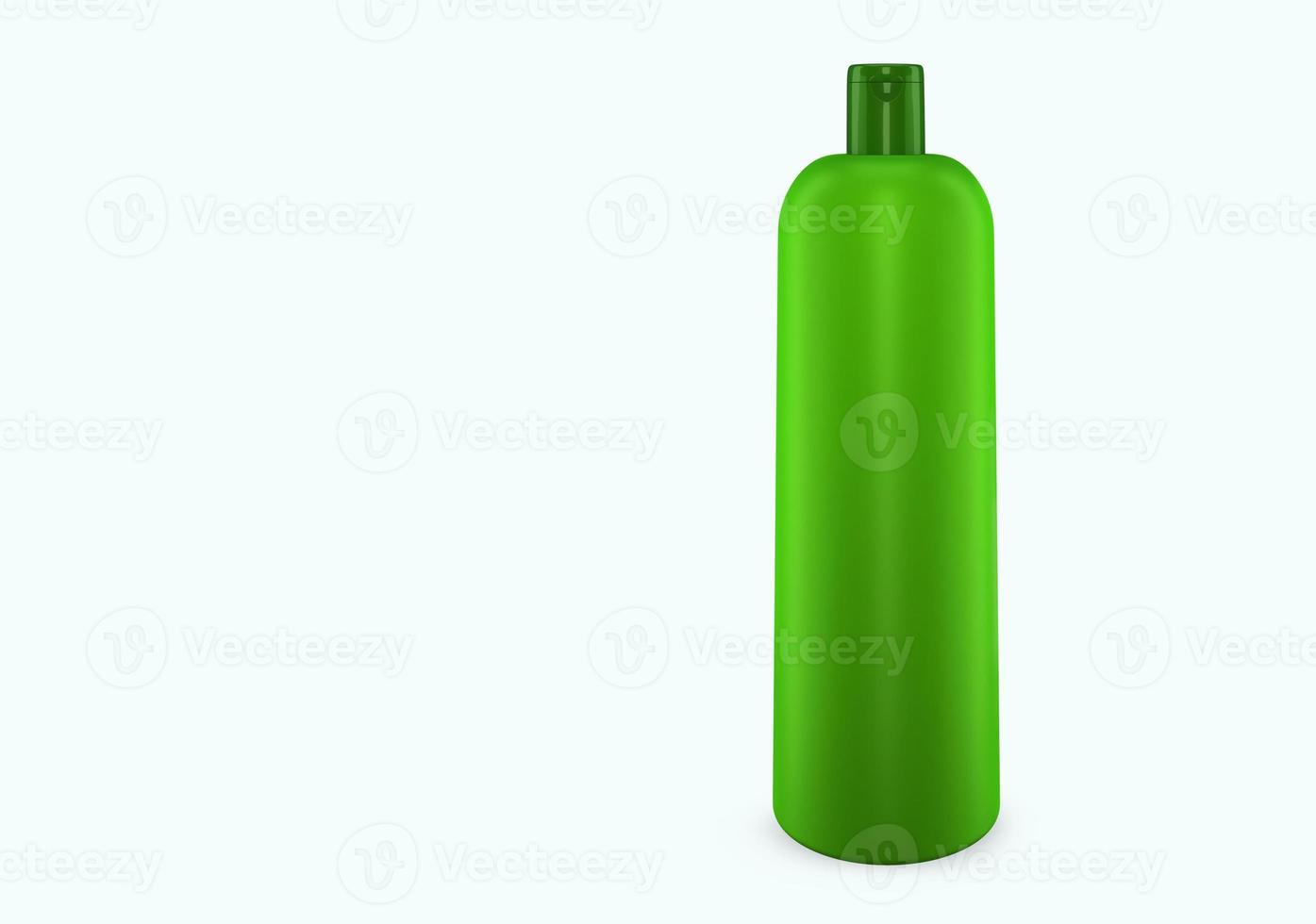 mockup di bootle di plastica di shampoo alla calce isolato dallo sfondo foto