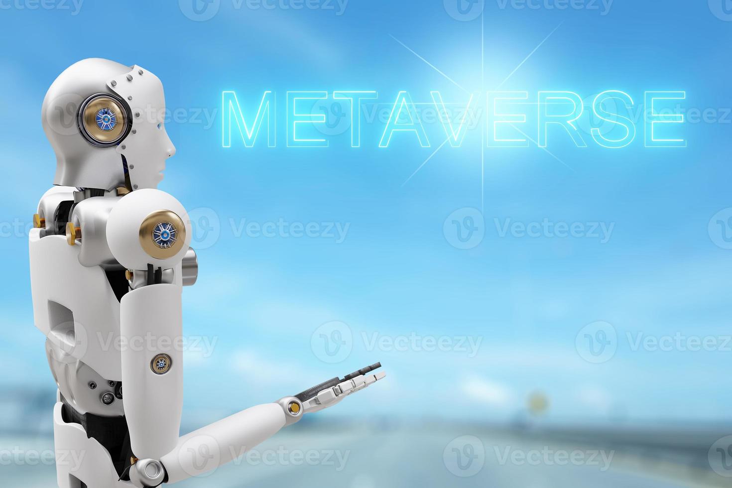 robot community metaverse per vr avatar reality game realtà virtuale di persone blockchain connect investimenti tecnologici, stile di vita aziendale 2022 foto