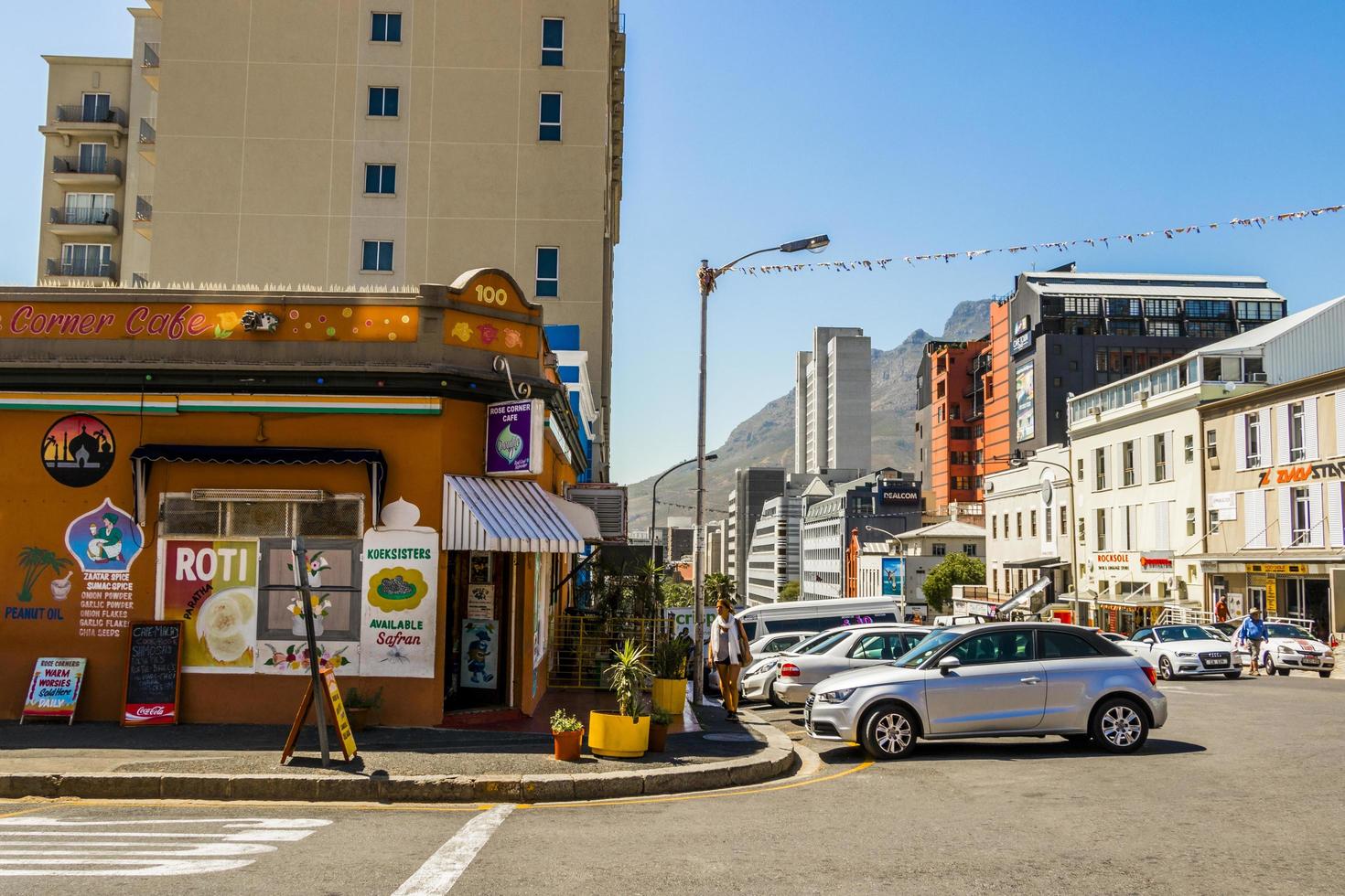 Città del Capo Sud Africa 17 gennaio 2018 ristorante indiano arancione a bo-kaap schotsche kloof, città del capo. foto