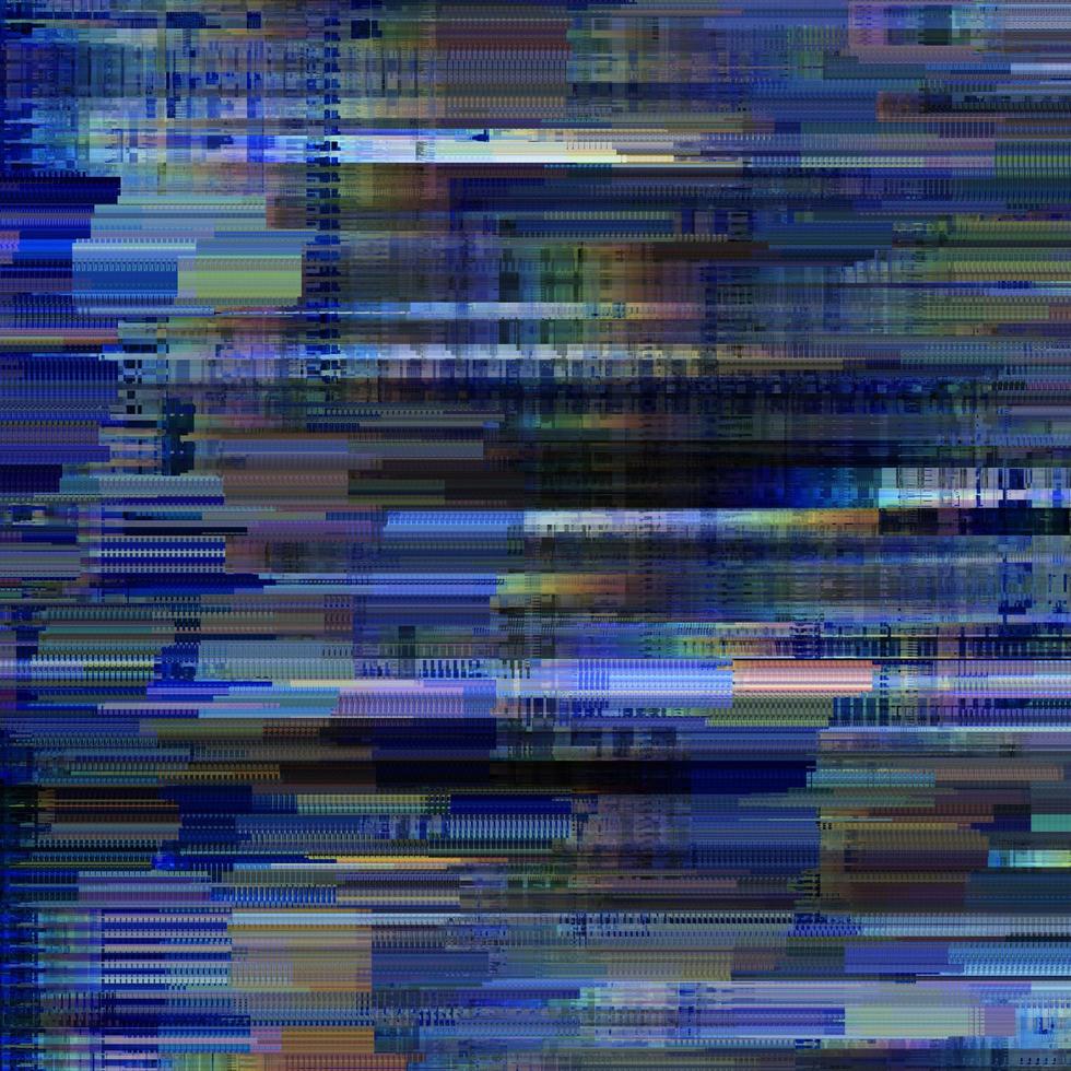 errore di glitch astratto blu scuro unico segnale strutturato astratto pixel glitch foto