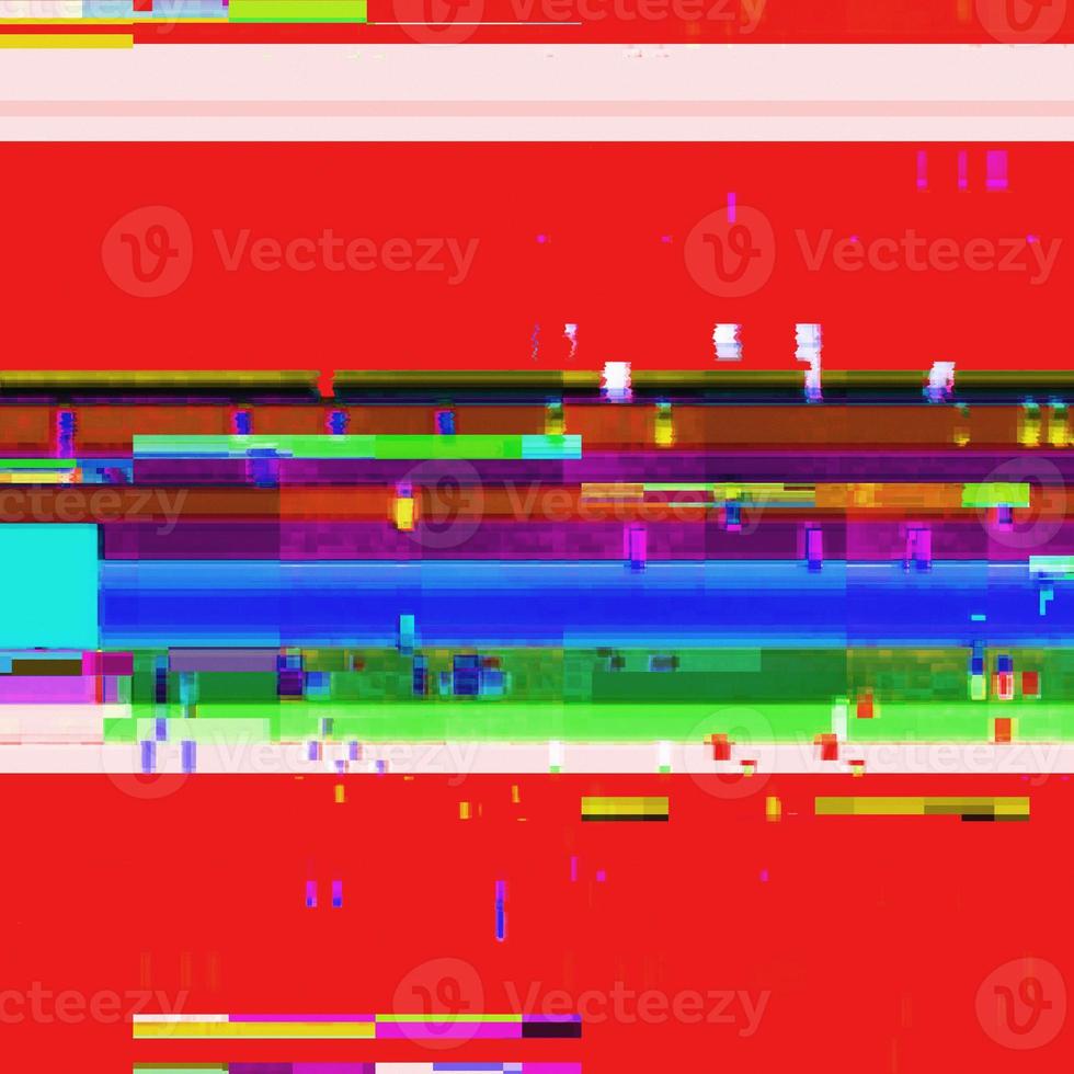 abstract luce rossa glitch unico digitale grano danni pixel rumore grunge colorato arcobaleno texture. foto