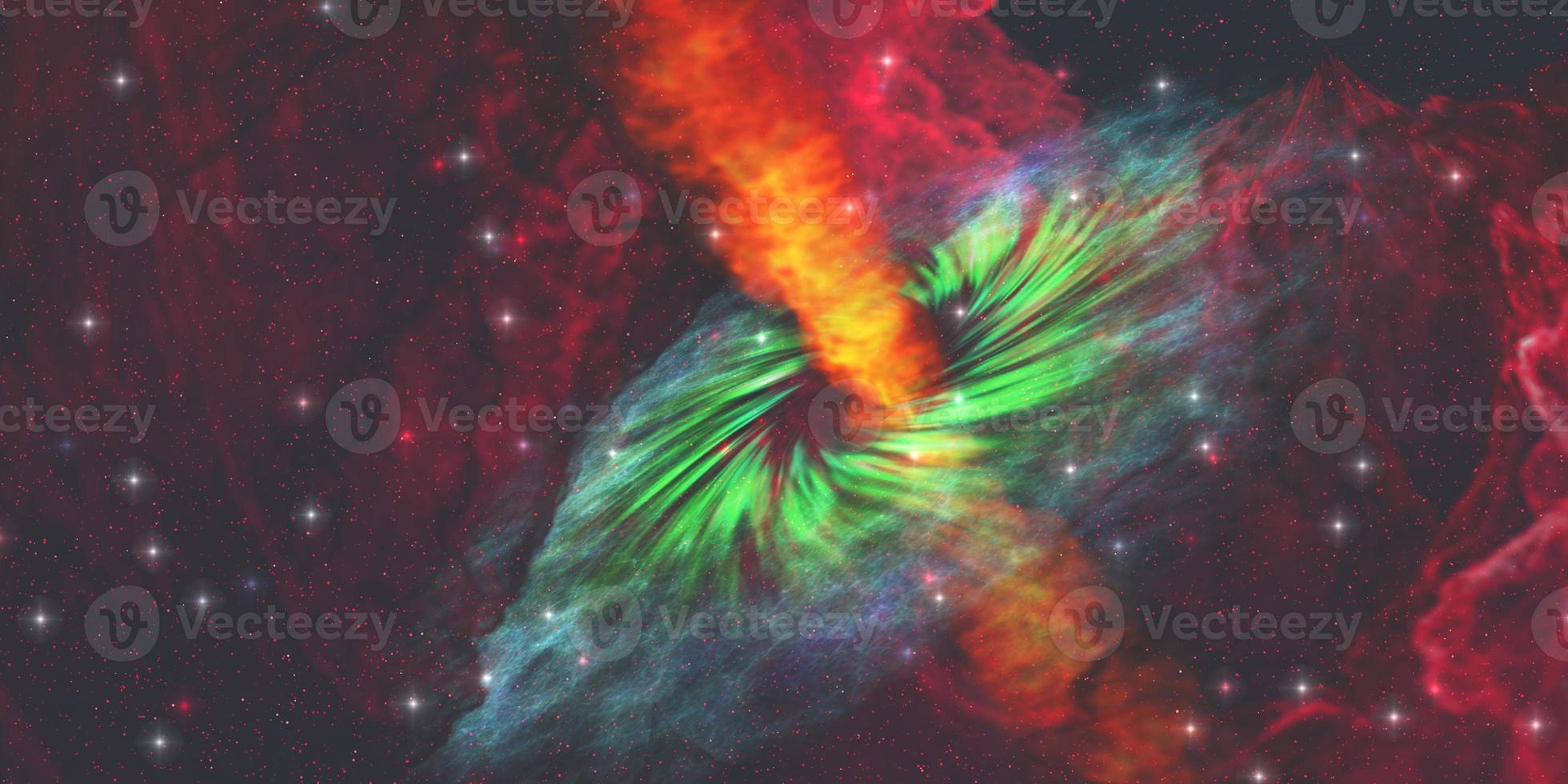cosmo galassia fori universo e buco nero sopra stella su nero foto