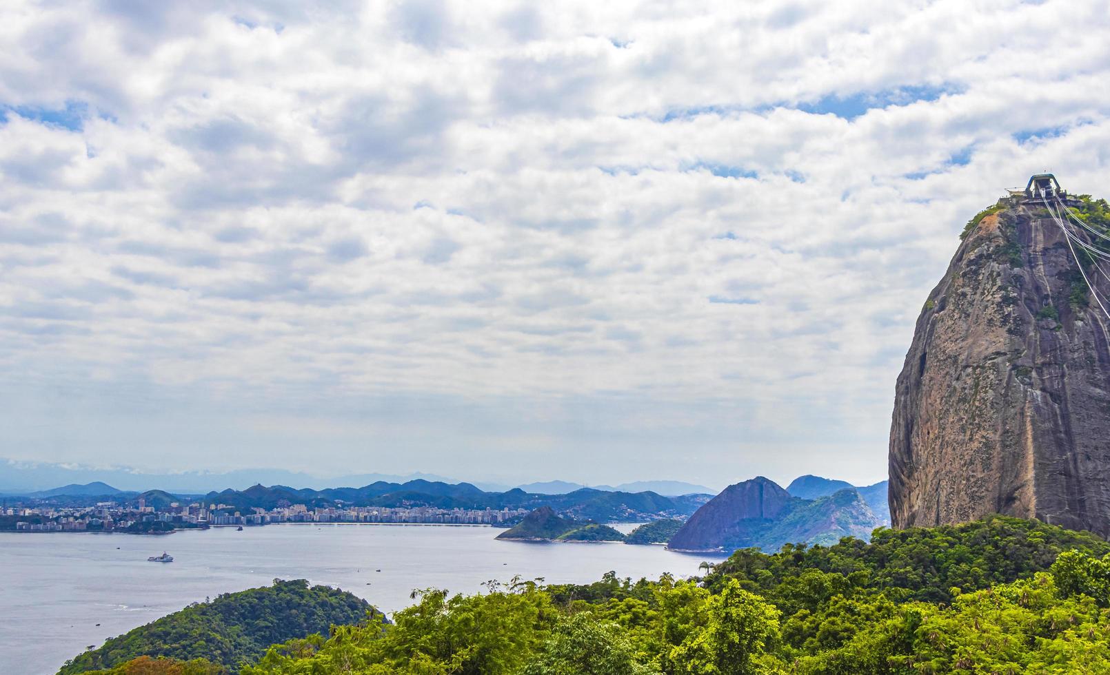 monte pan di zucchero pao de acucar panorama rio de janeiro brasile. foto