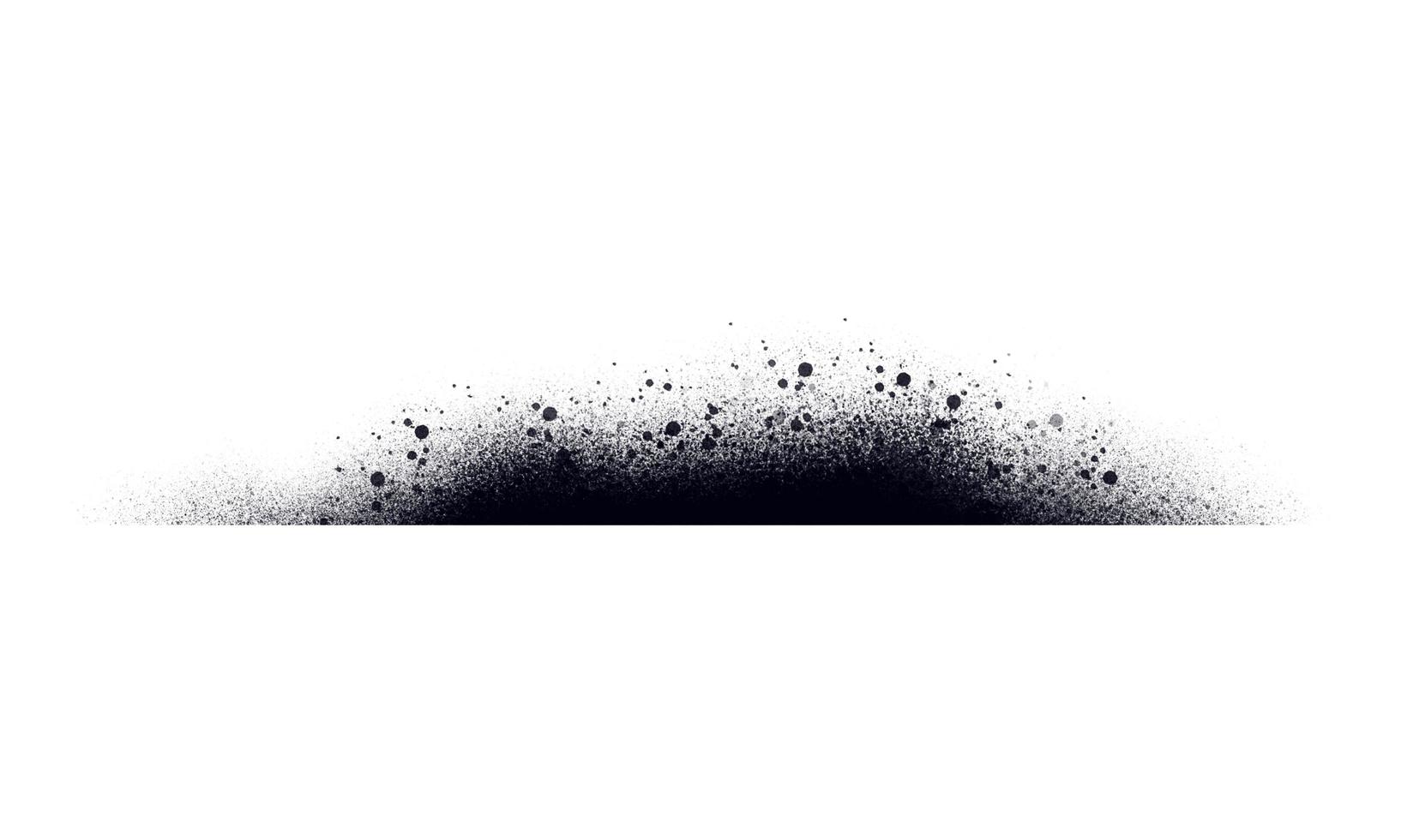 l'inchiostro nero astratto spruzzato su uno sfondo bianco. la collezione di pennelli grunge per il design di strada creativo. foto