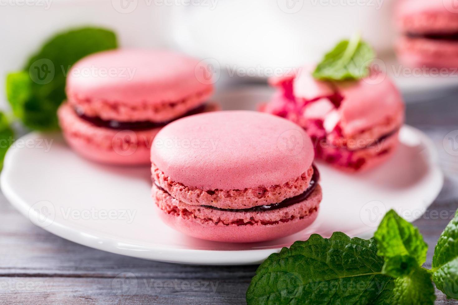 macarons francesi al lampone foto