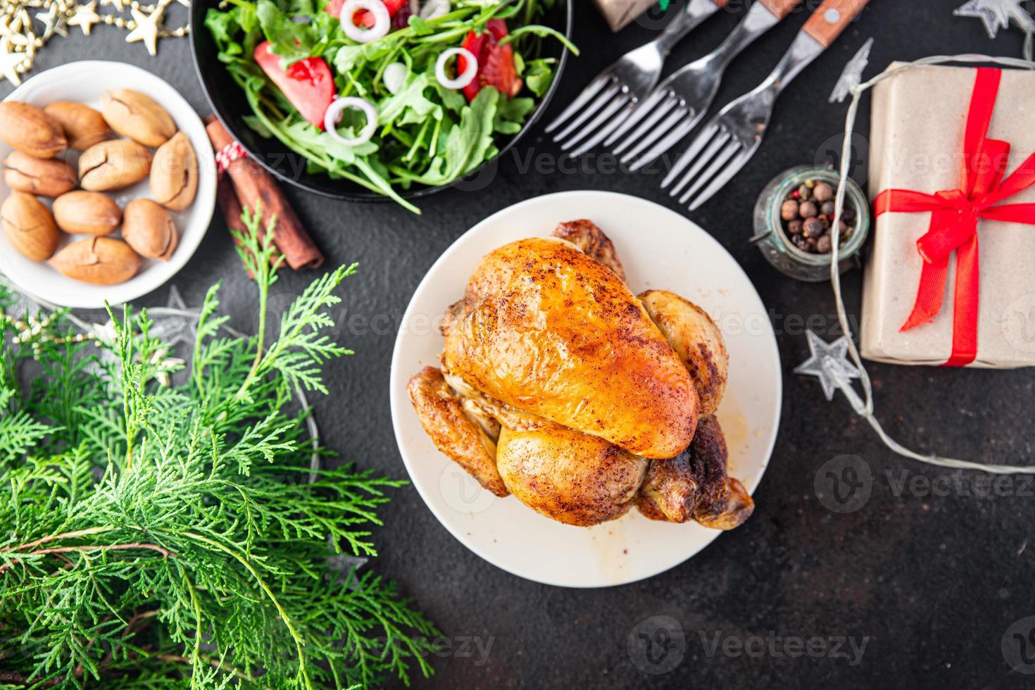 carne di pollo o tacchino di natale foto