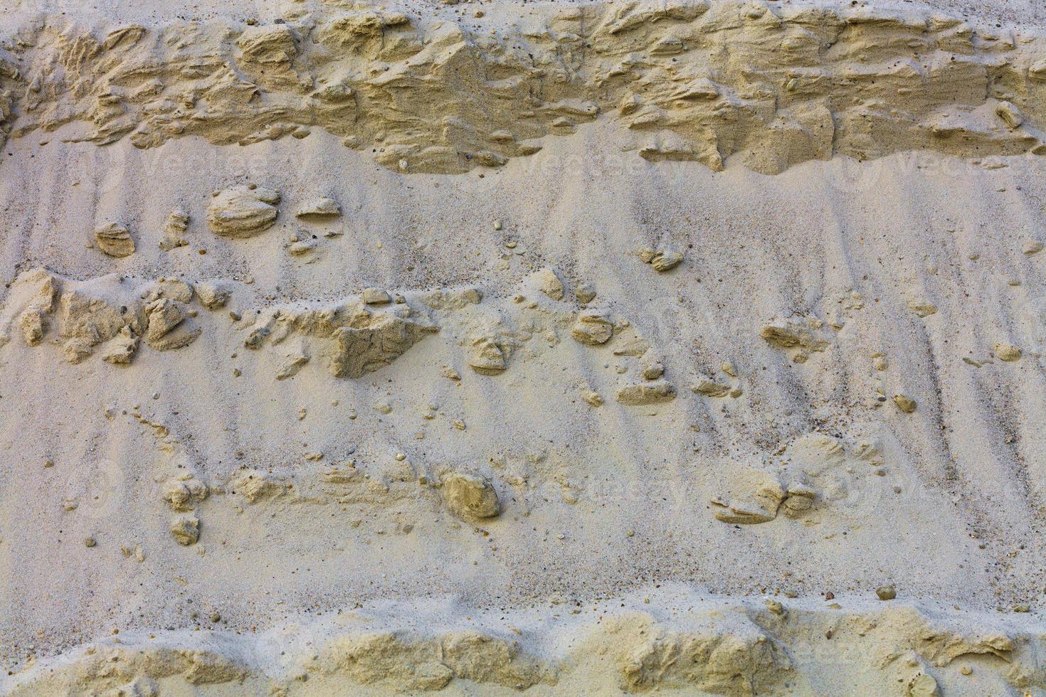 sfondo di montagne sabbiose e trama di sabbia gialla foto