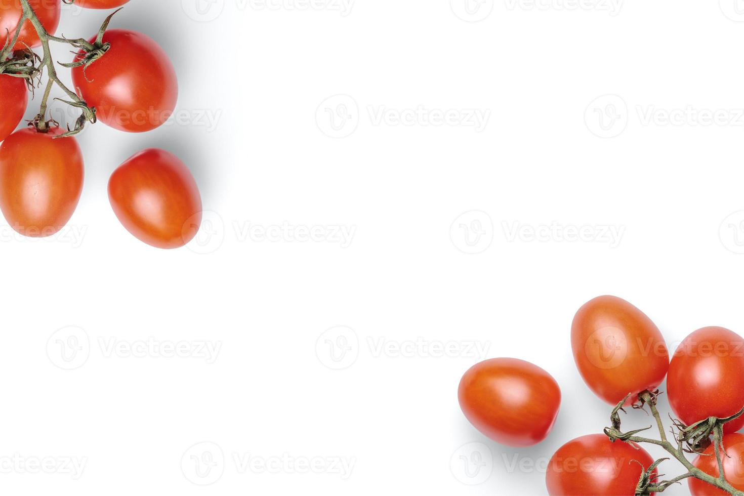 sfondo di pomodoro, sfondo di cibo, sfondo di frutta e verdura con copia spazio per il testo, ingredienti alimentari freschi per cucinare, vista dall'alto con spazio copia, banner pubblicitario alimentare foto