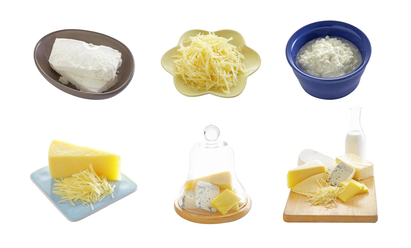gruppo di formaggio in piatto di ceramica su sfondo bianco foto
