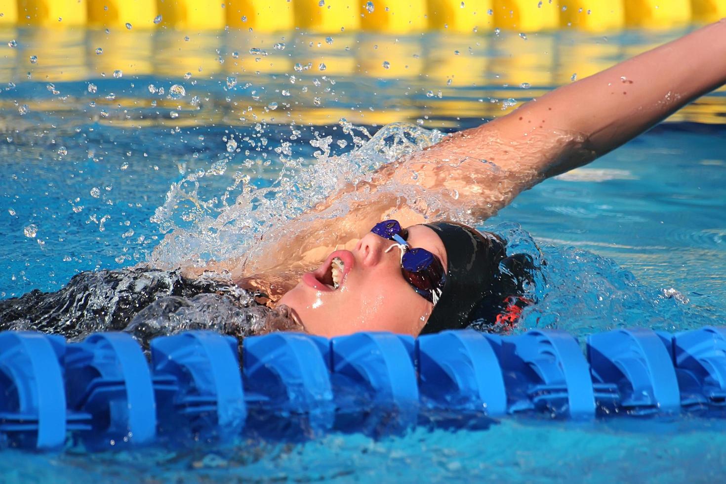 belgrado, serbia, 2007 - campionato di nuoto al festival olimpico giovanile europeo. festival è un evento multi-sport biennale per atleti giovanili provenienti da 48 paesi membri. foto