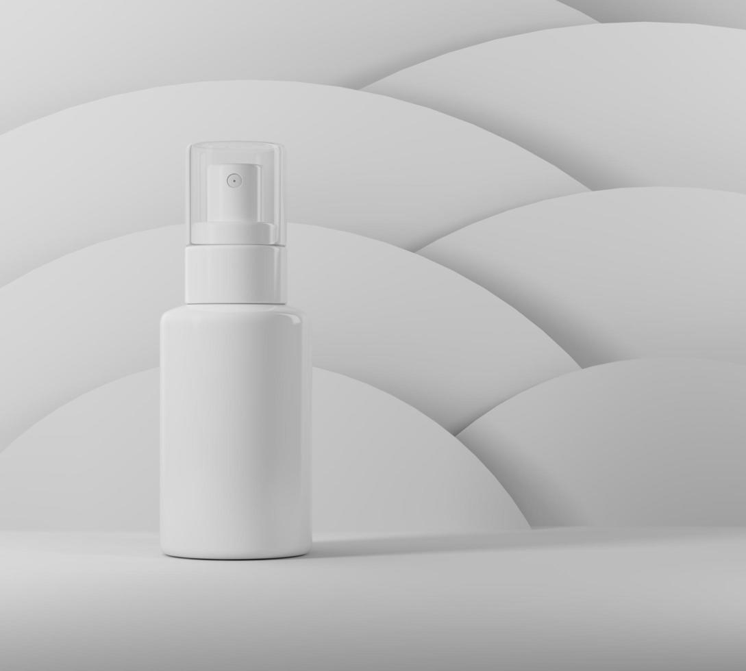 tubo aerosol per medicine o cosmetici su sfondo bianco foto