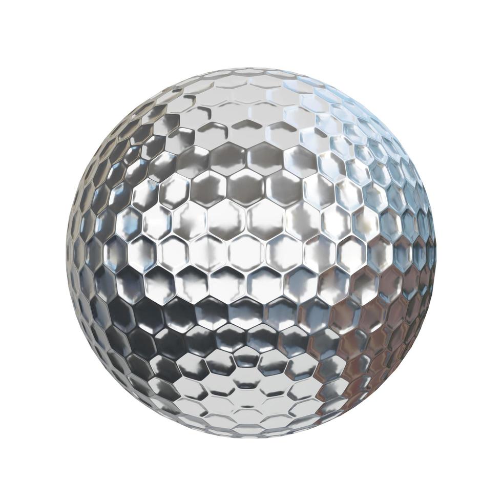 3D rendering pallina da golf isolato su bianco foto