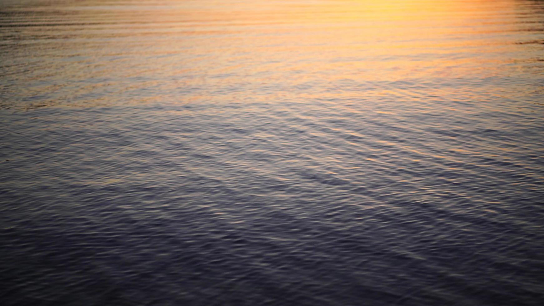 sfondo di acqua naturale con riflesso del tramonto foto