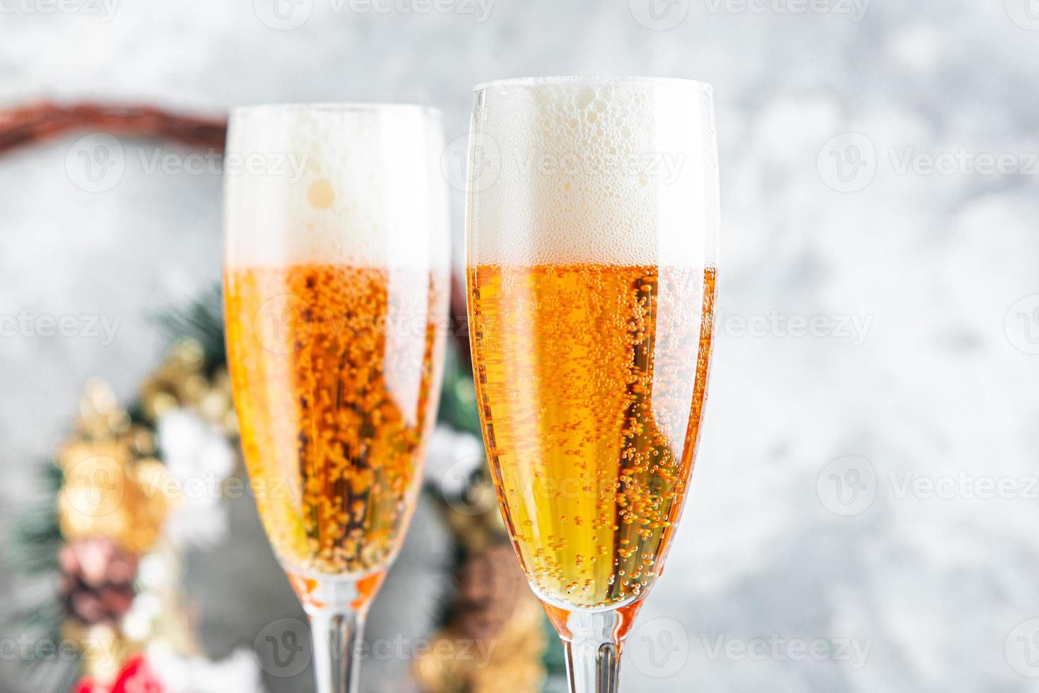 bicchiere di champagne spumante vacanze natale cocktail party vin brulé foto