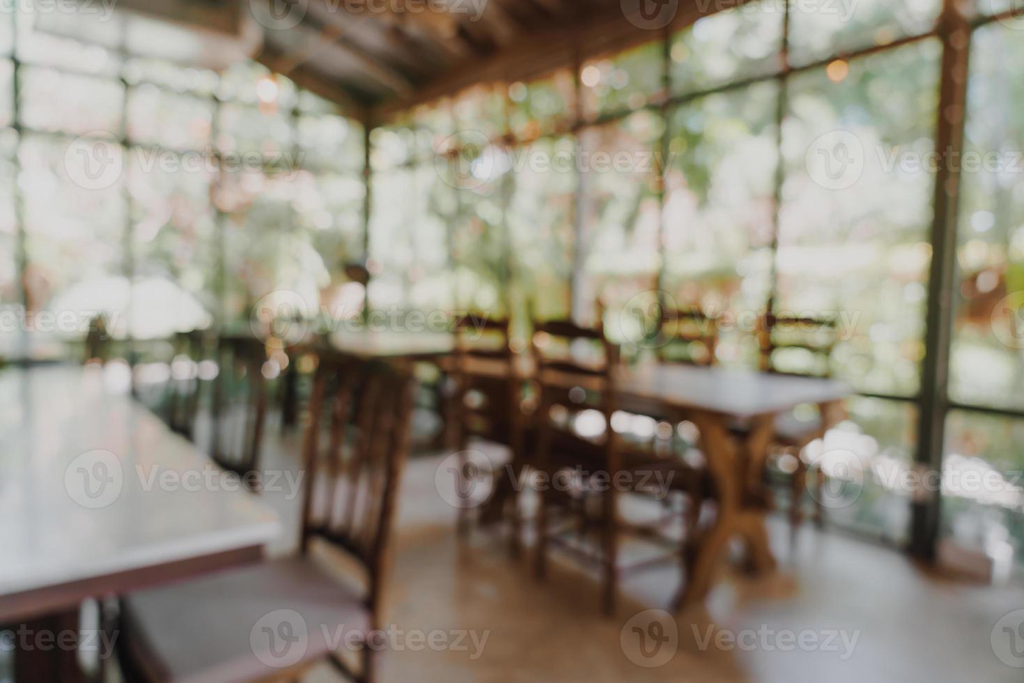 sfocatura astratta caffetteria bar e ristorante per lo sfondo foto