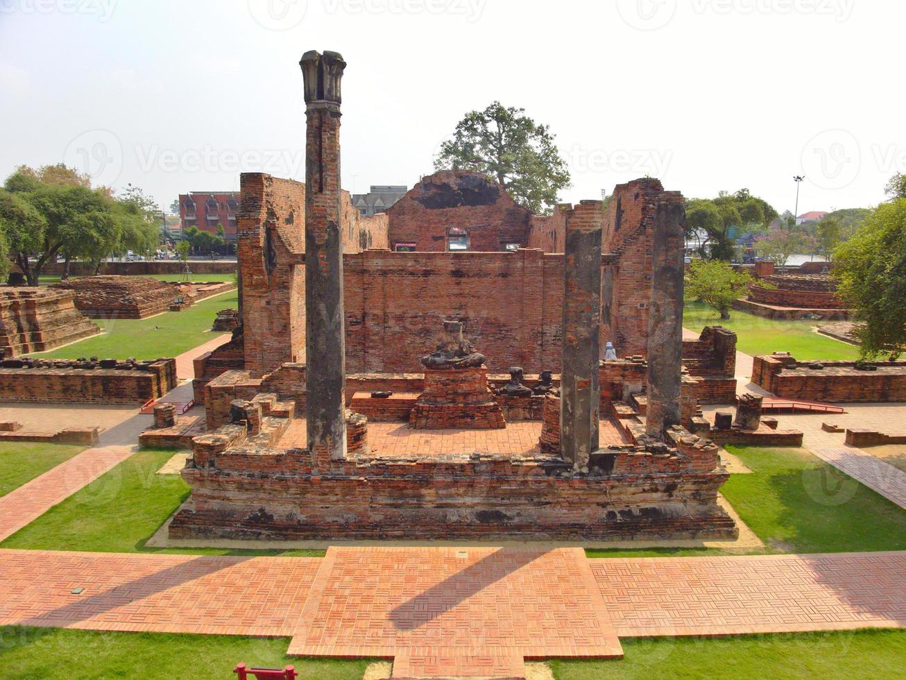 Wat ratchaburana è un tempio nel parco storico di phra nakhon si ayutthaya. la pagoda principale del tempio è uno dei migliori templi della città. situato nella parte dell'isola di ayutthaya. foto