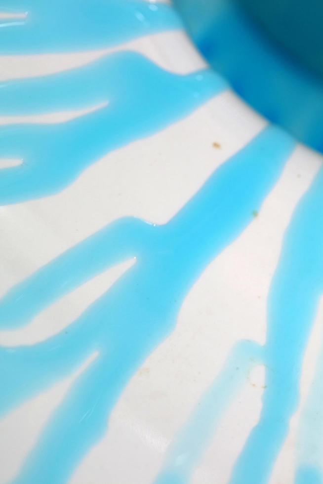 lavaggio wc blu liquido pulito close up sfondo stampe di grandi dimensioni di alta qualità foto