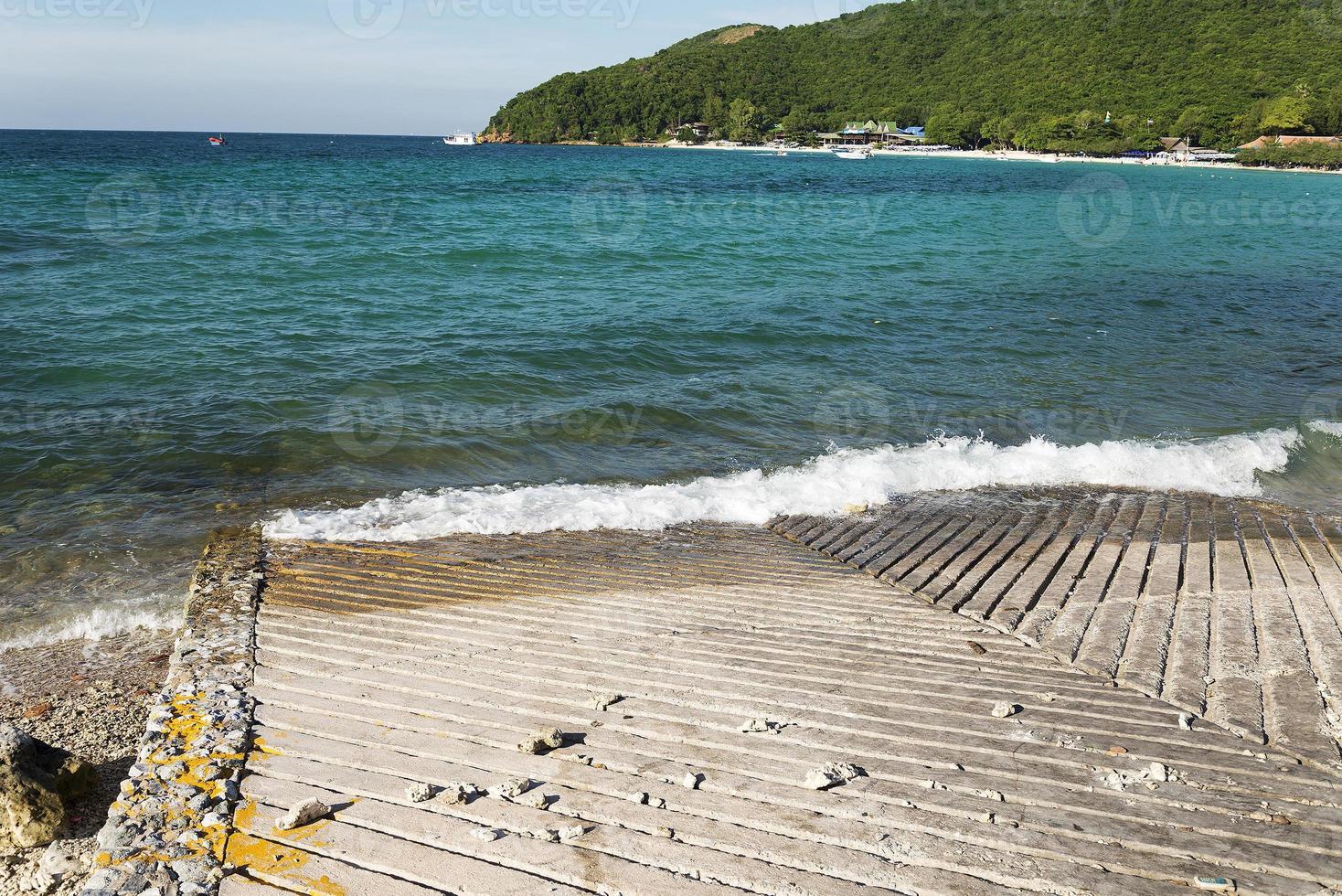 la discesa al mare. foto