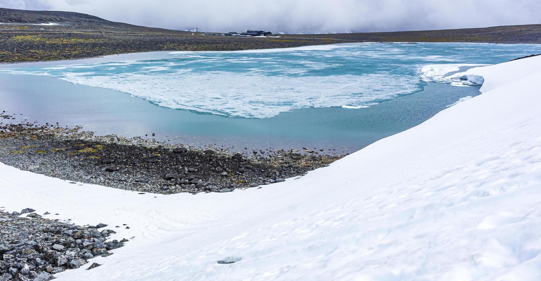 galdhopiggen in jotunheimen lom più grande montagna più alta in norvegia scandinavia. foto