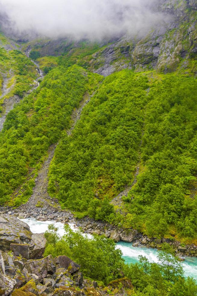 bellissimo fiume turchese utla utladalen norvegia. paesaggi più belli. foto