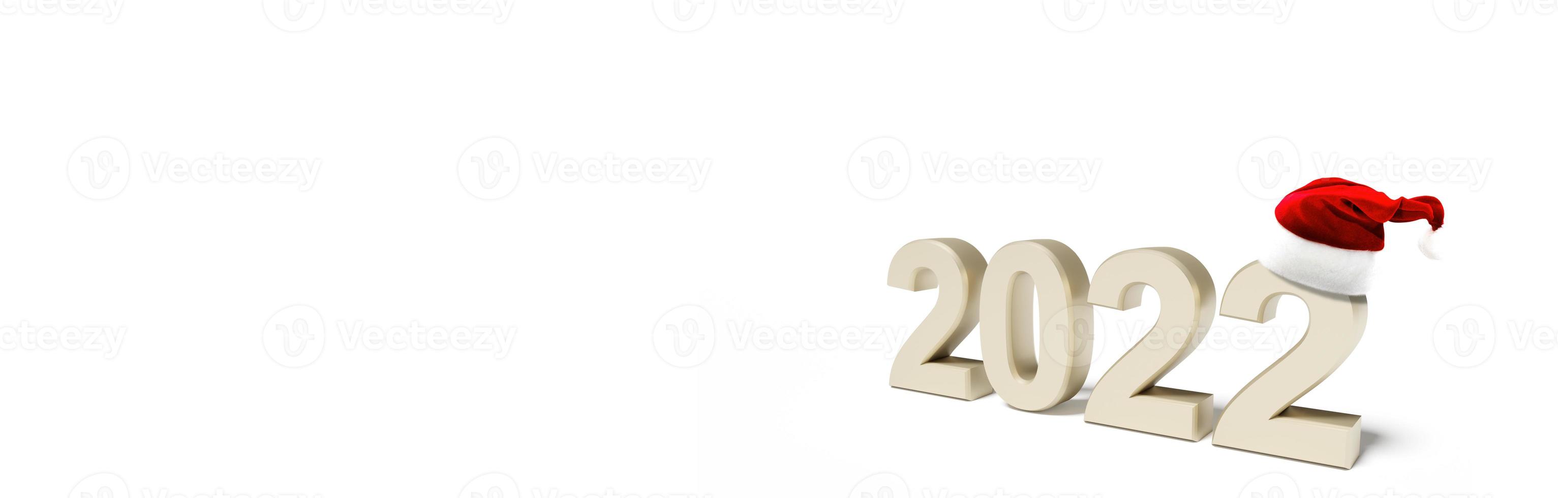 felice anno nuovo sfondo. inizia al 2022. illustrazione 3d foto