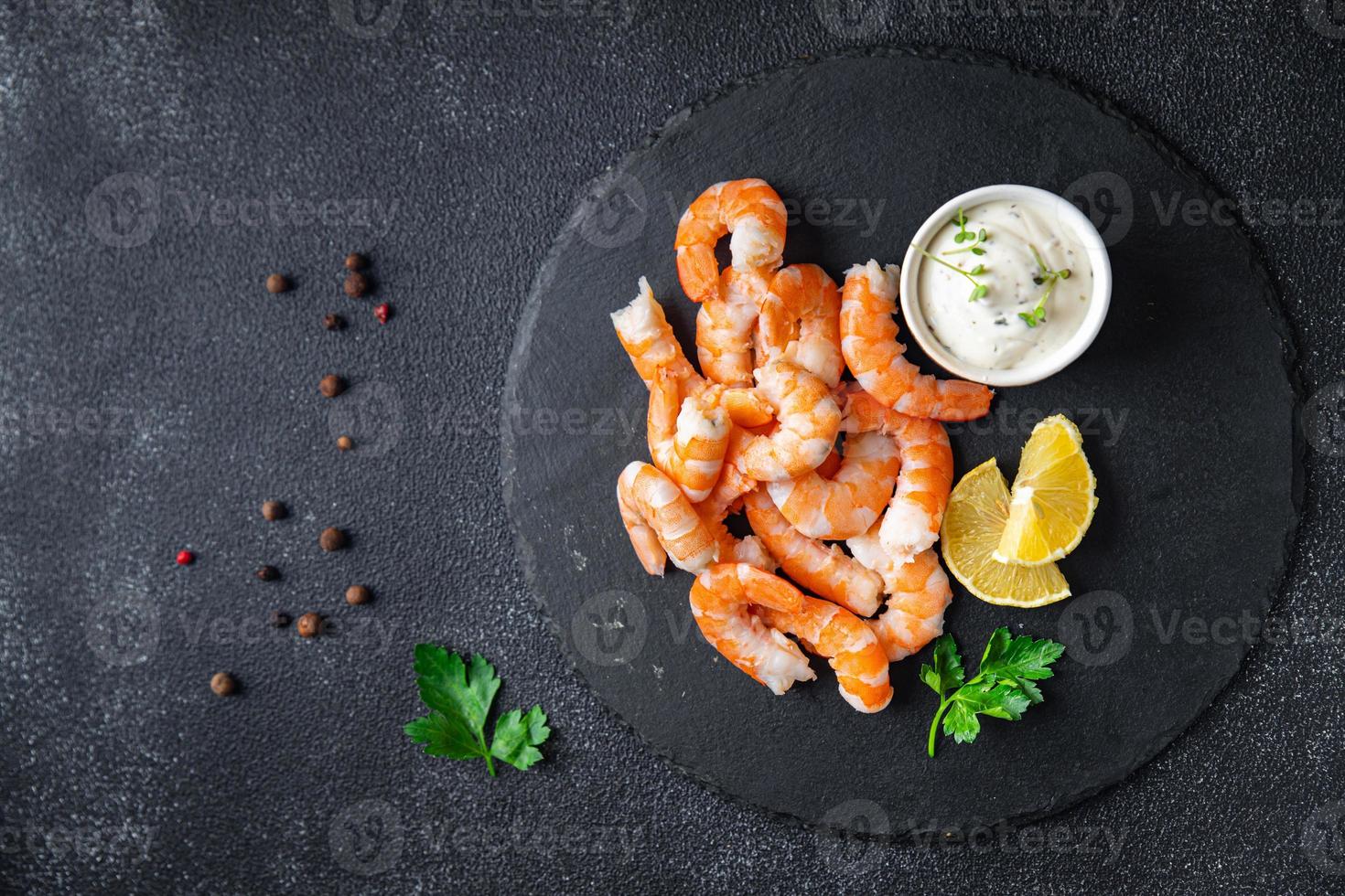 cibo per gamberetti frutti di mare pasto sano cibo sfondo foto