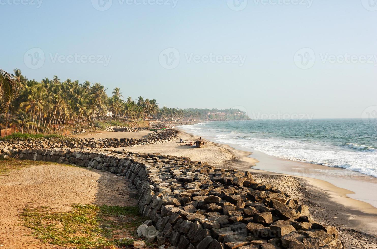 costa a Varkala, Kerala, India. foto