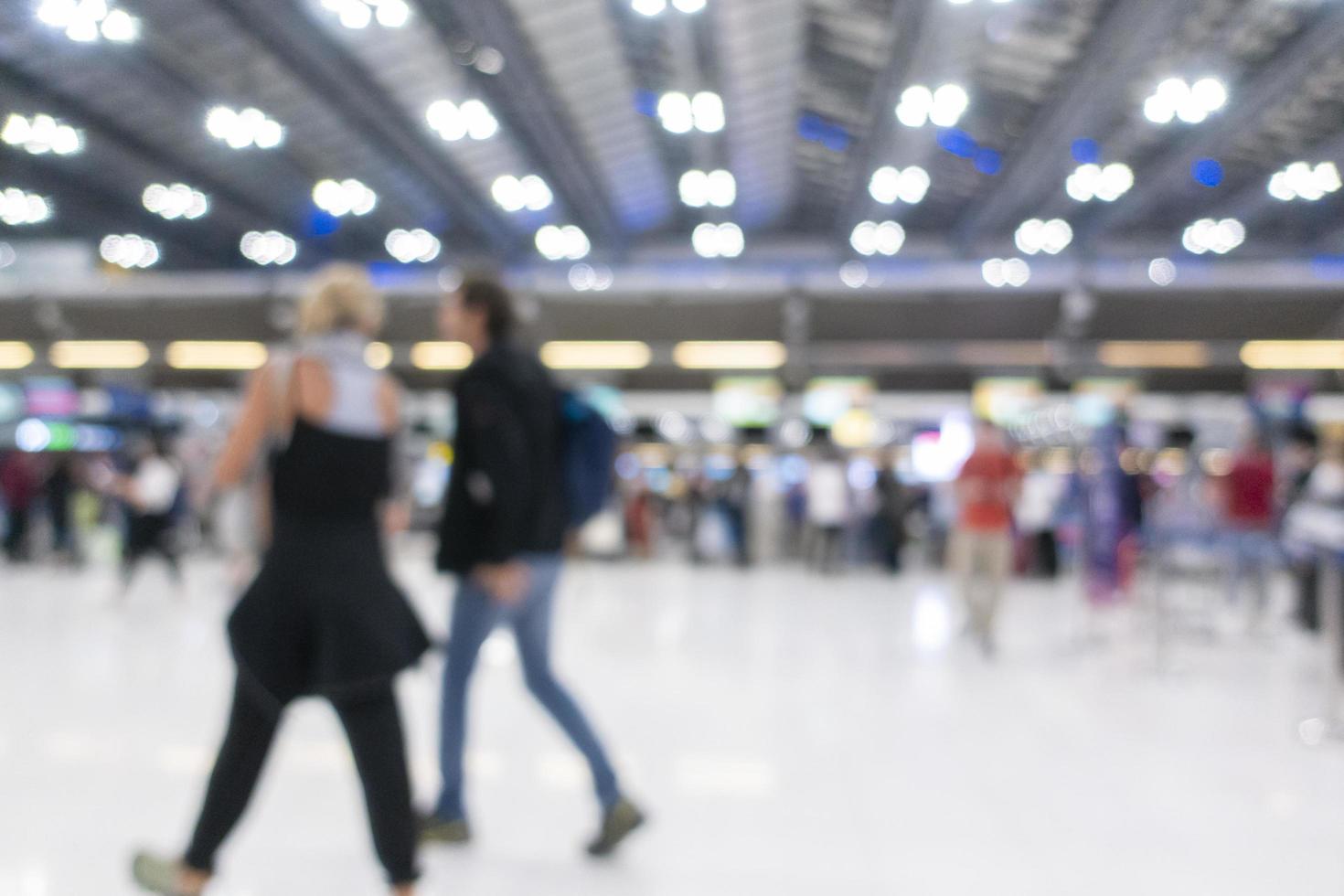 sfondo sfocato dell'aeroporto internazionale foto