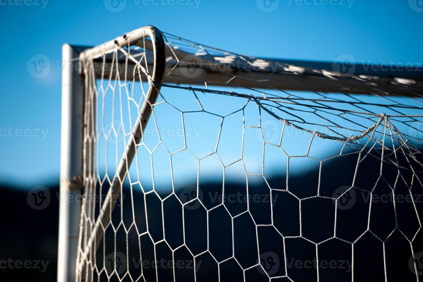 al netto di una porta da calcio foto