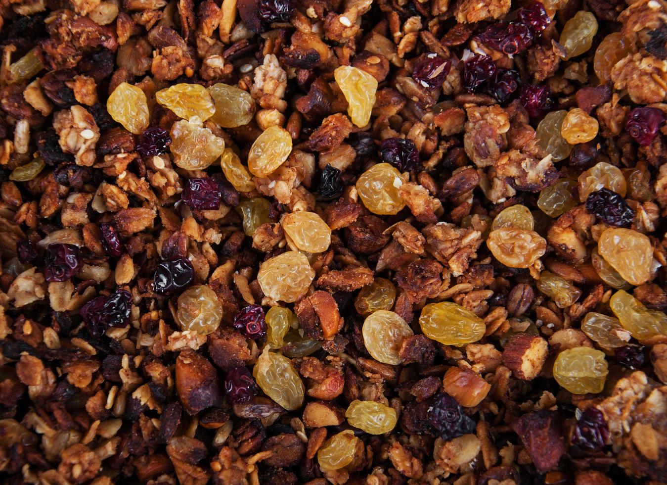 sfondo di muesli a base di noci miste foto