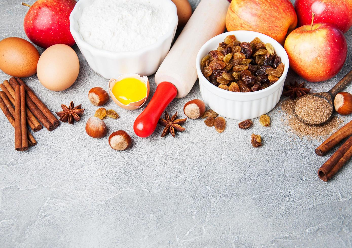 ingredienti da forno freschi foto