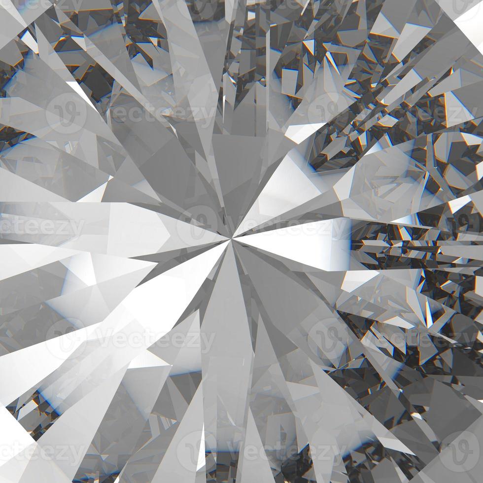 diamanti isolati su bianco Modello 3d foto