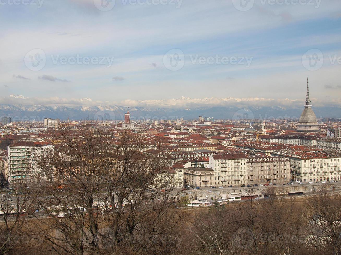 veduta aerea di torino foto