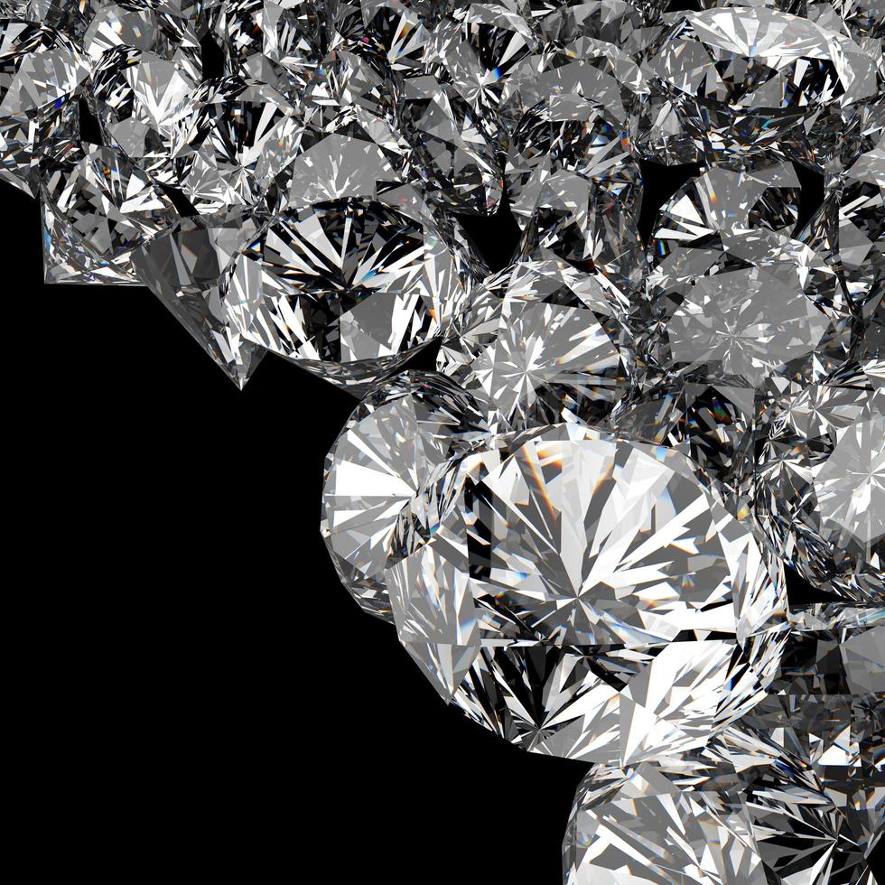 diamanti 3d nella composizione come concetto foto