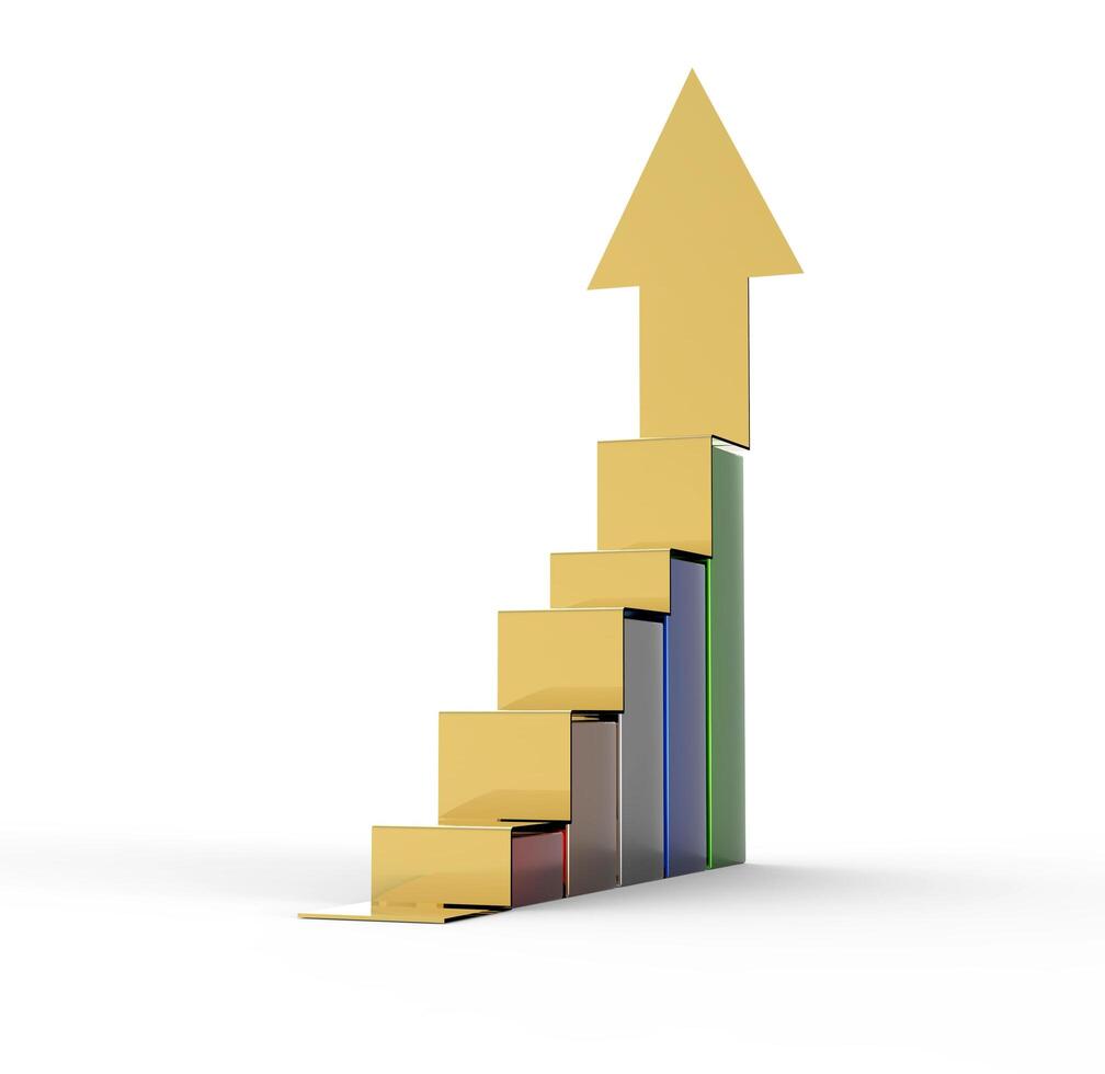 crescita della barra del grafico aziendale foto