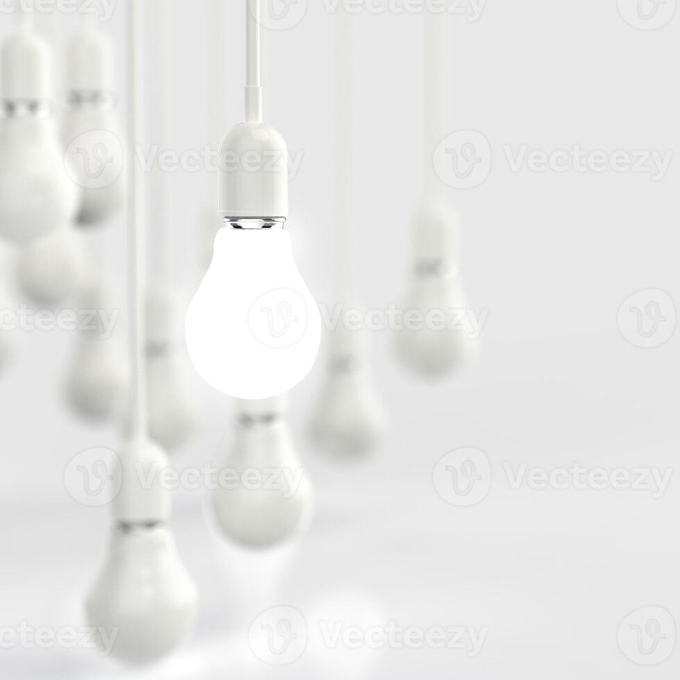 idea creativa e lampadina del concetto di leadership foto