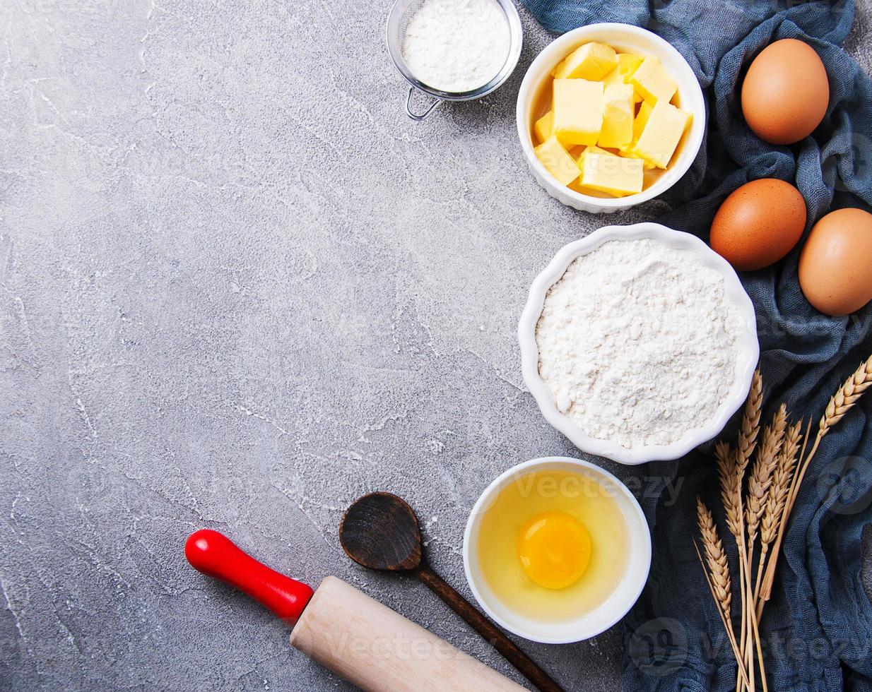 ingredienti da forno per pasticceria foto