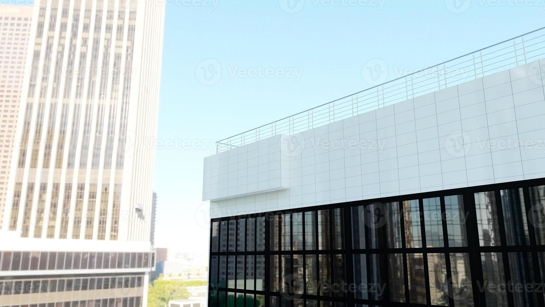 3d rendering logo aziendale mockup segno facciata edificio foto