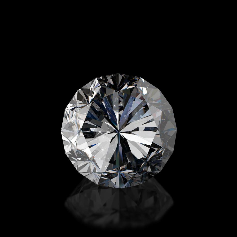 diamanti isolati su bianco Modello 3d foto