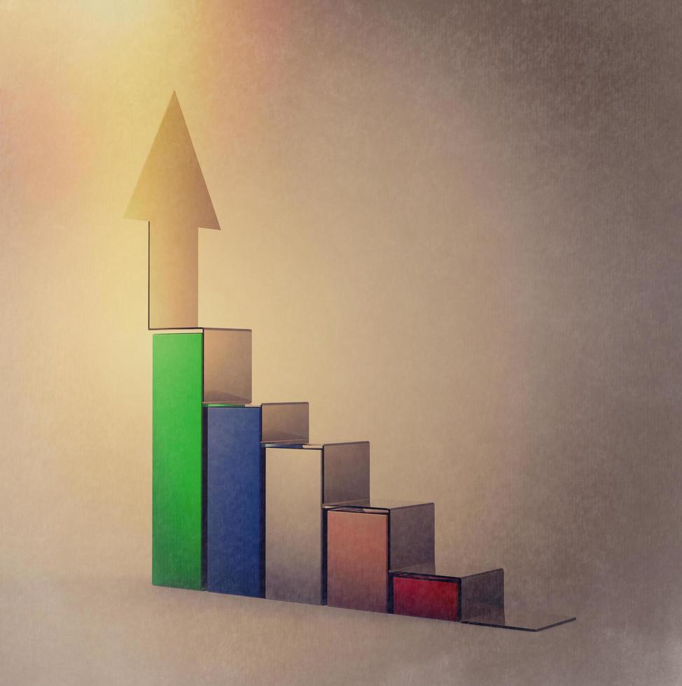 crescita della barra del grafico aziendale foto