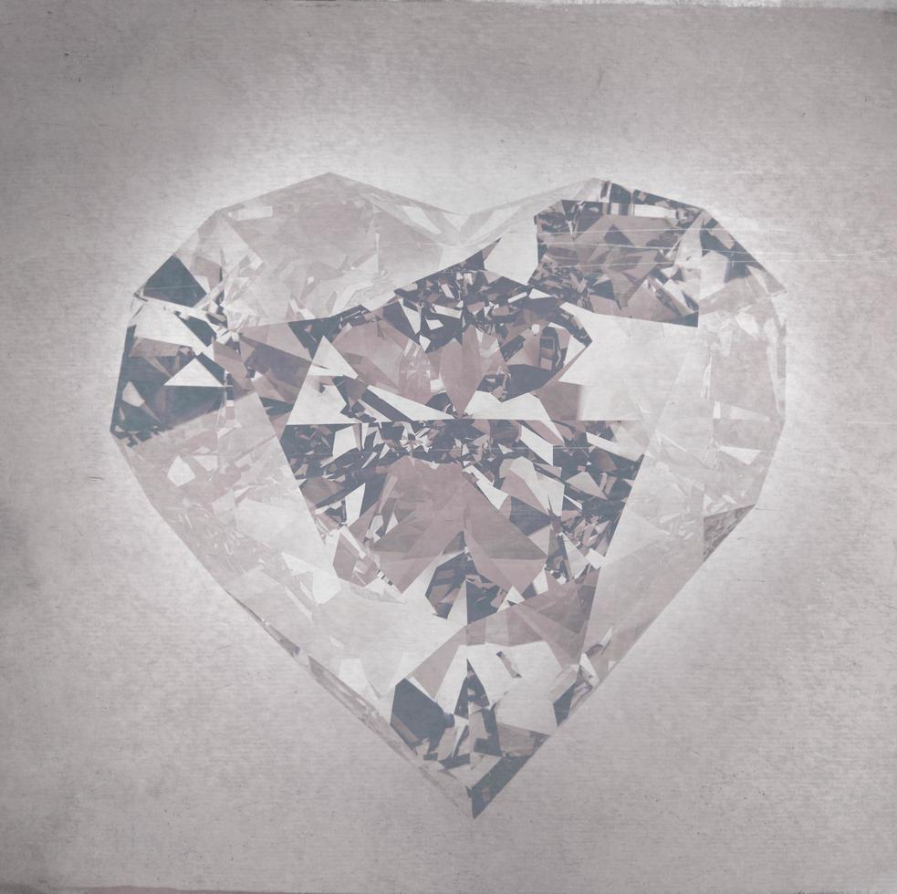 a forma di cuore di diamante foto