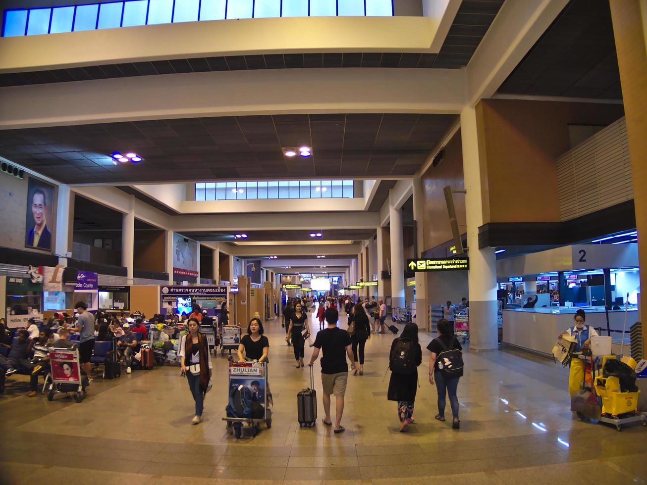 bangkok thailandia14 agosto 2019 terminal passeggeri internazionale dell'aeroporto di don mueang.on bangkok thailandia14 agosto 2019. foto