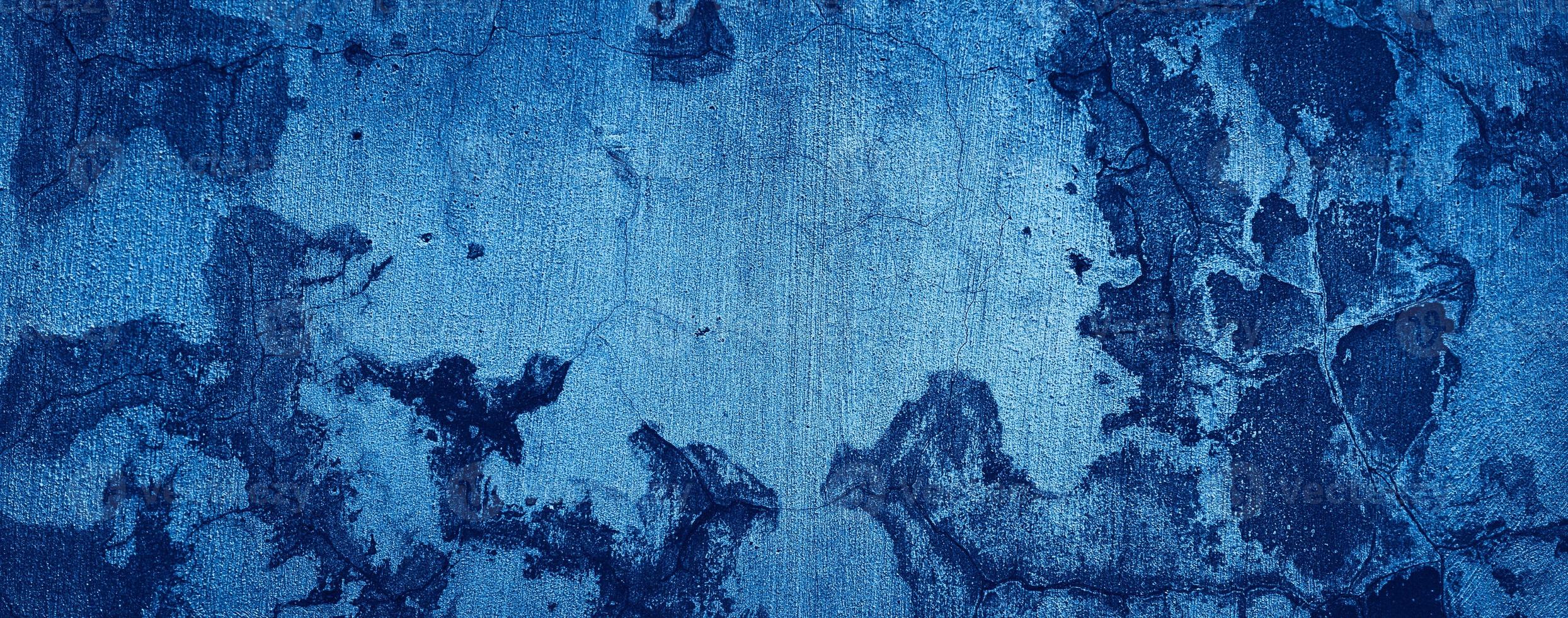 vecchio fondo astratto blu di struttura del muro di cemento del cemento foto