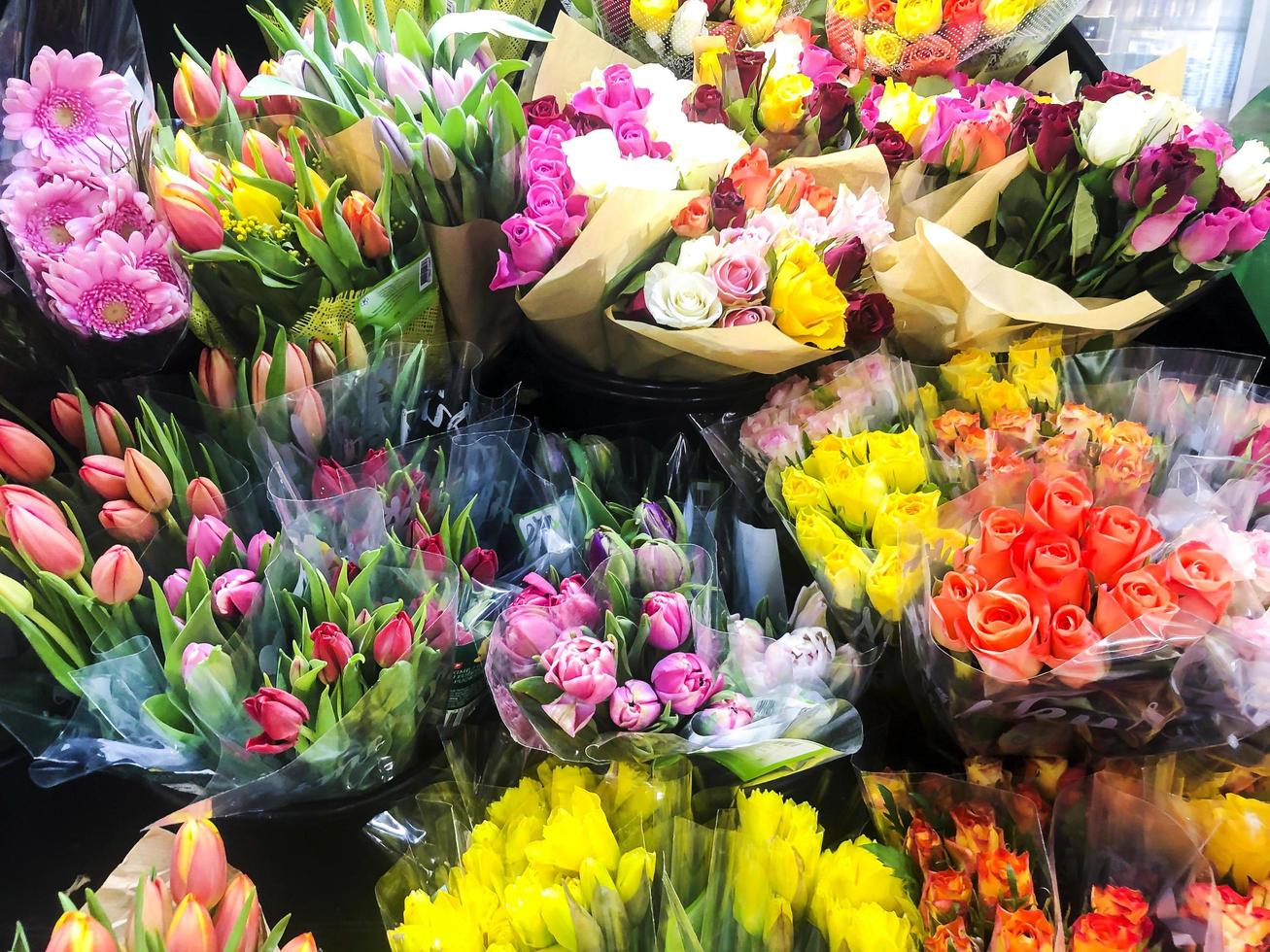 bellissimi fiori freschi, mazzi di fiori, vendita foto