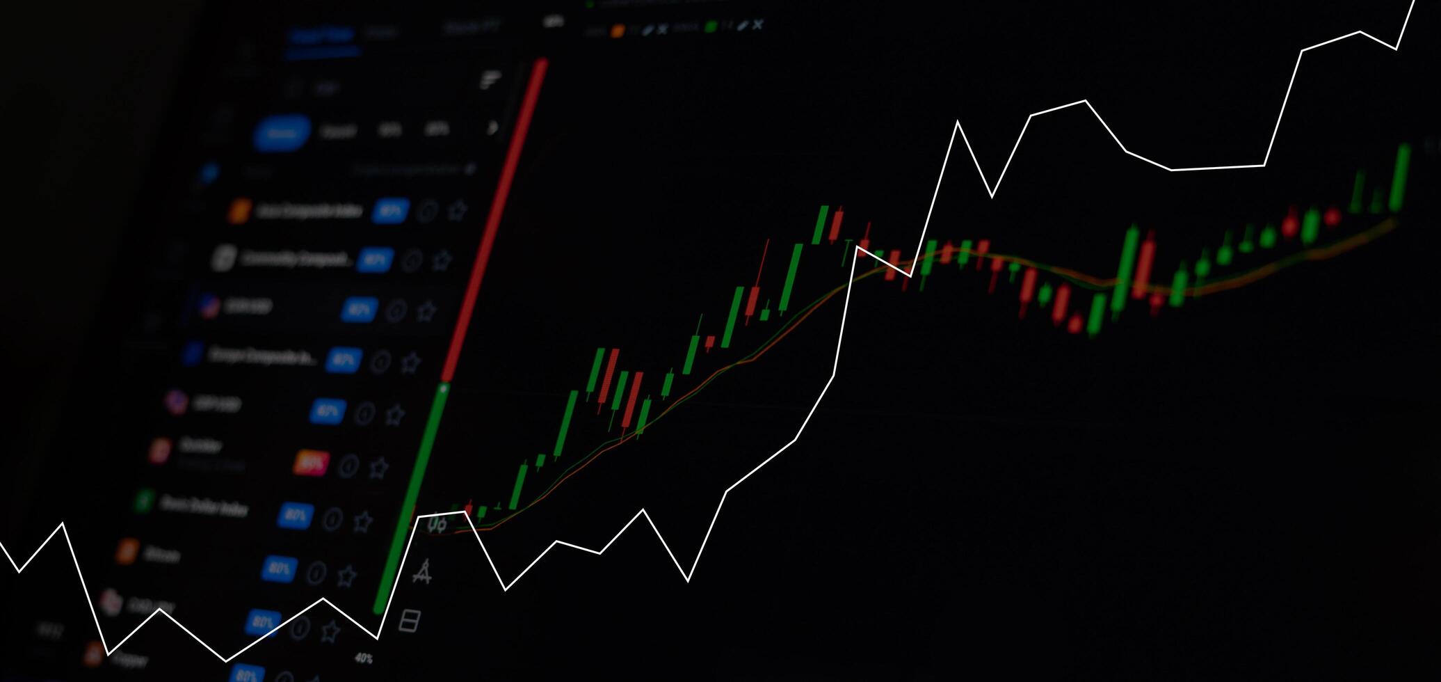 uno sfondo con l'illustrazione delle statistiche di borsa del mercato foto