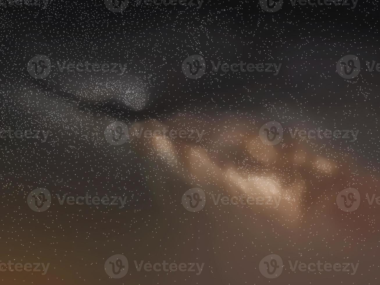 cielo stellato della nebulosa completamente con polvere e galassia in tono caldo foto