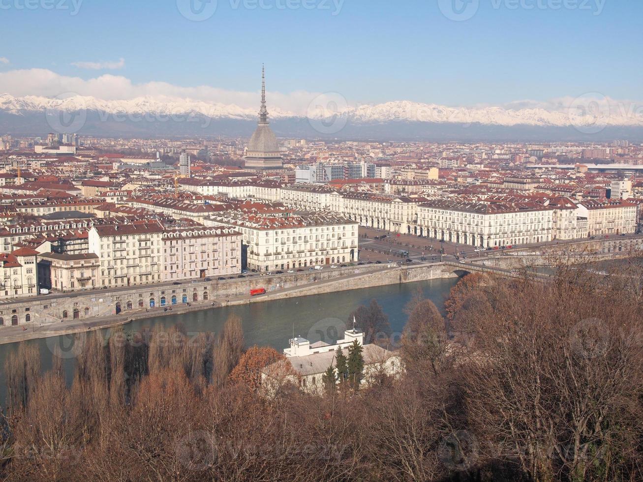 veduta aerea di torino foto