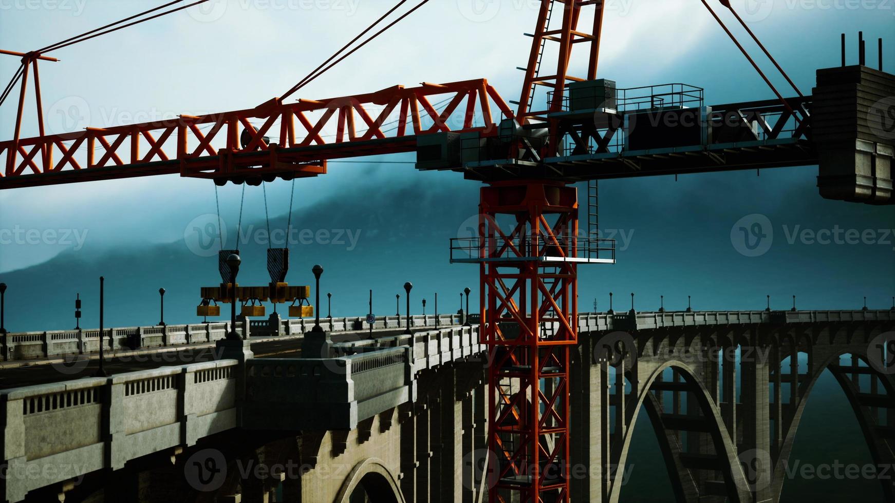 ponte di alta via in costruzione foto