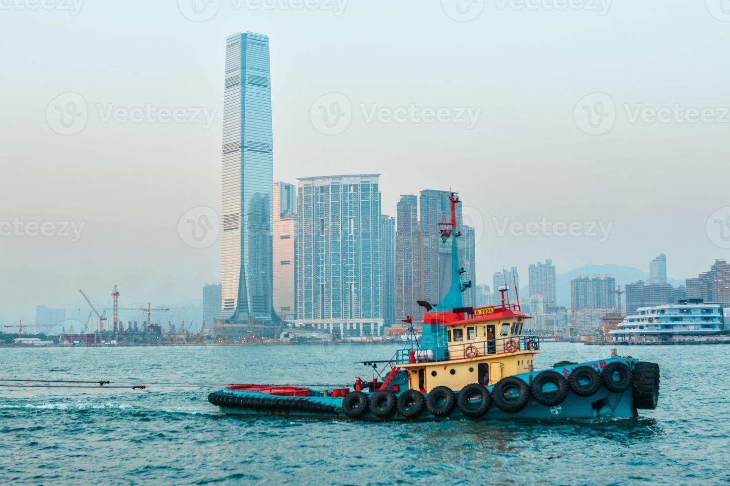 skyline della città di hong kong urbano foto