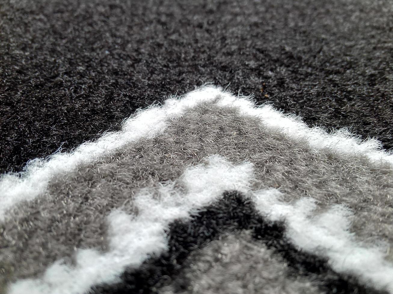 trama del tappeto in bianco e nero foto
